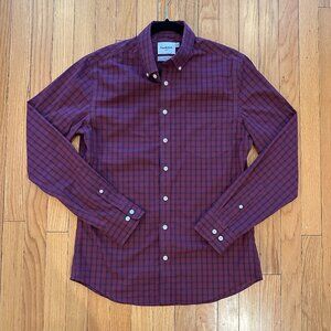 Slim Maroon/Navy Plaid Button Down - Goodfellow & Co.